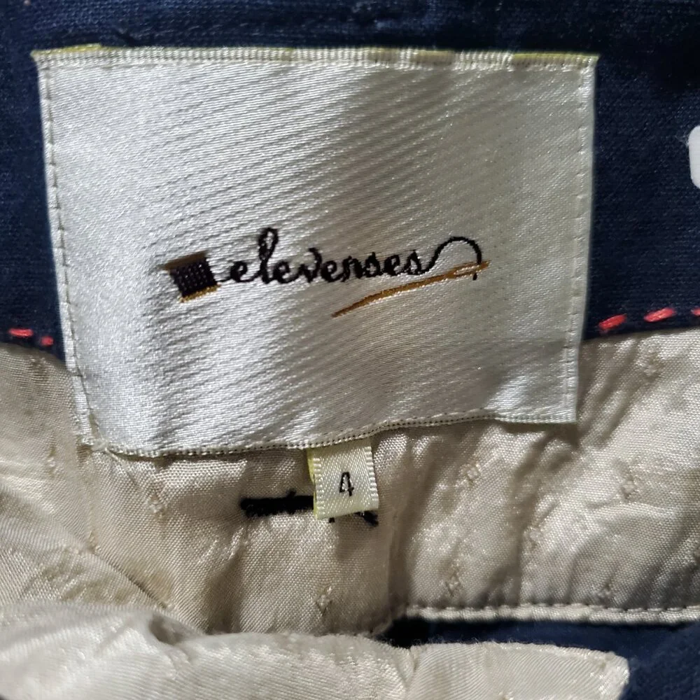 Elevenses Navy Blue High Waisted Paints | 4 - Picture 2 of 6